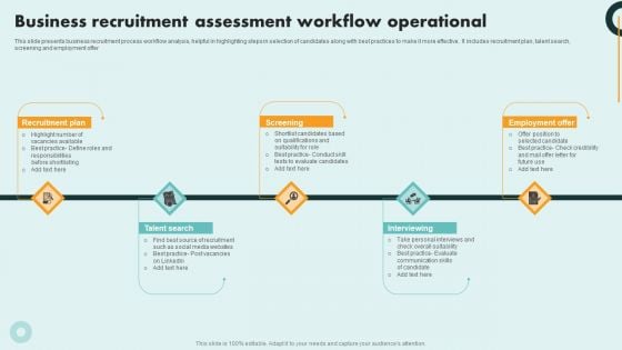 Business Recruitment Assessment Workflow Operational Professional PDF Business Recruitment Assessment Workflow Operational Professional PDF