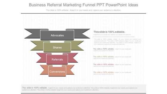 Business Referral Marketing Funnel Ppt Powerpoint Ideas