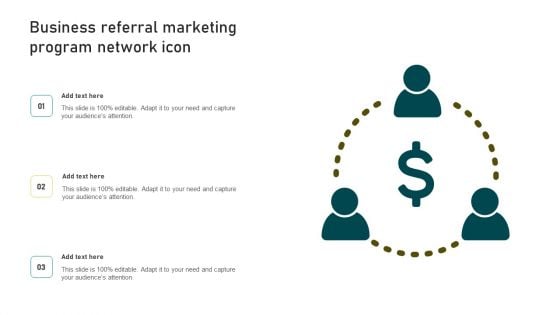 Business Referral Marketing Program Network Icon Diagrams PDF