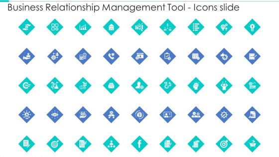 Business Relationship Management Tool Icons Slide Mockup PDF