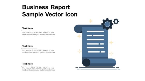 Business Report Sample Vector Icon Ppt PowerPoint Presentation Gallery Background Image PDF