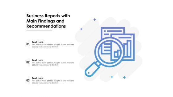 Business Reports With Main Findings And Recommendations Ppt PowerPoint Presentation Gallery Design Templates PDF Business Reports With Main Findings And Recommendations Ppt PowerPoint Presentation Gallery Design Templates PDF
