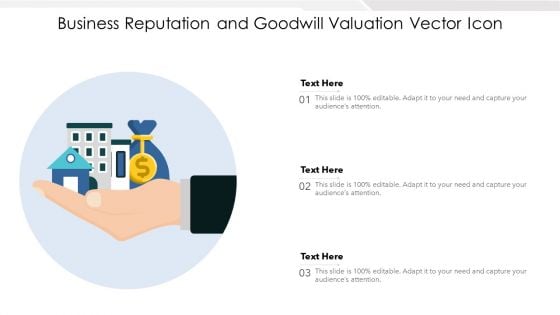 Business Reputation And Goodwill Valuation Vector Icon Ppt PowerPoint Presentation Icon Portfolio PDF