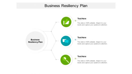 Business Resiliency Plan Ppt PowerPoint Presentation Inspiration Visual Aids Cpb