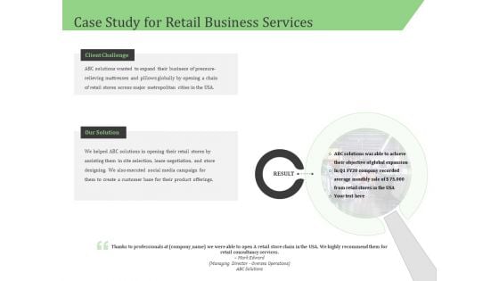 Business Retail Shop Selling Case Study For Retail Business Services Portrait PDF Business Retail Shop Selling Case Study For Retail Business Services Portrait PDF