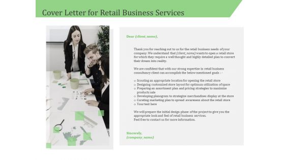 Business Retail Shop Selling Cover Letter For Retail Business Services Topics PDF
