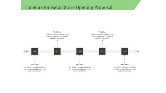 Business Retail Shop Selling Timeline For Retail Store Opening Proposal Themes PDF