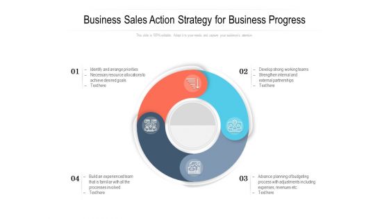 Business Sales Action Strategy For Business Progress Ppt PowerPoint Presentation File Professional PDF