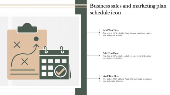 Business Sales And Marketing Plan Schedule Icon Inspiration PDF