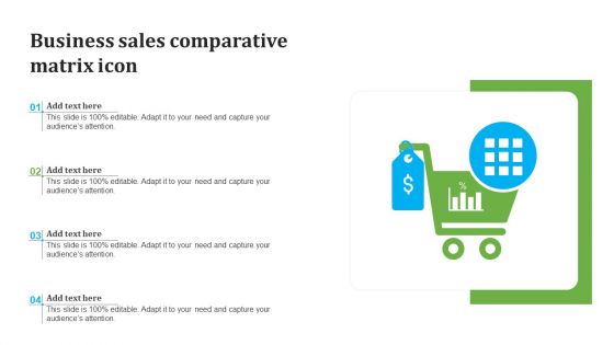 Business Sales Comparative Matrix Icon Portrait PDF