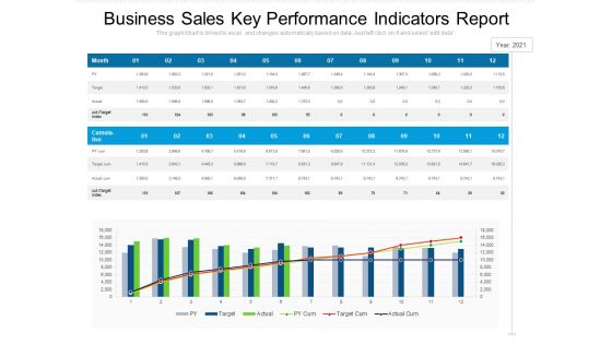 Business Sales Key Performance Indicators Report Ppt PowerPoint Presentation Icon Slideshow PDF
