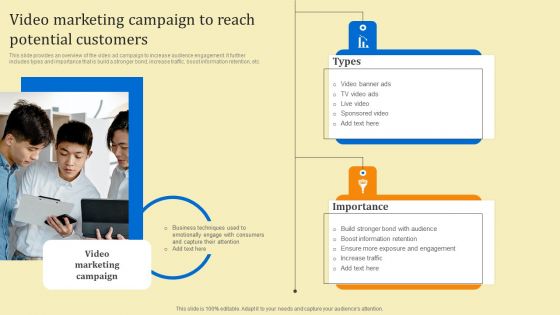 Business Sales Optimization Advertisement Campaign Video Marketing Campaign To Reach Potential Customers Mockup PDF Business Sales Optimization Advertisement Campaign Video Marketing Campaign To Reach Potential Customers Mockup PDF