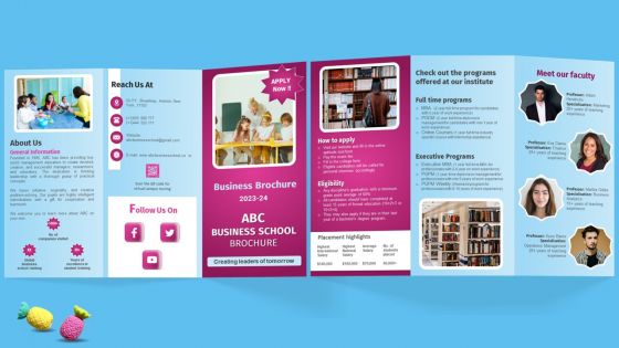 Business School Brochure Trifold