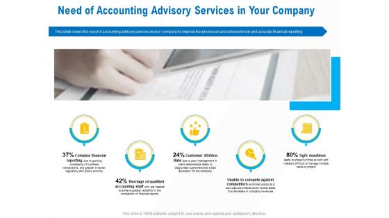 Business Service Provider Need Of Accounting Advisory Services In Your Company Background PDF