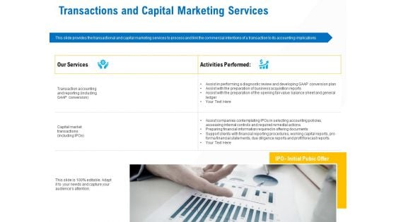 Business Service Provider Transactions And Capital Marketing Services Brochure PDF