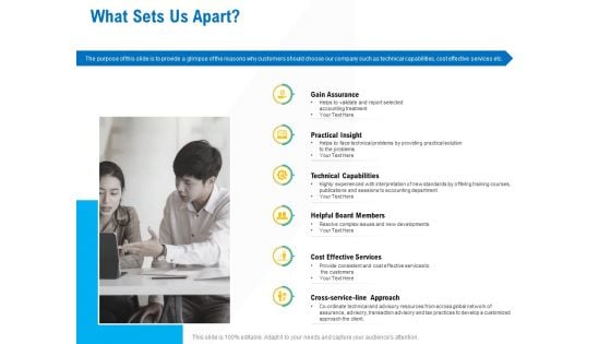 Business Service Provider What Sets Us Apart Summary PDF