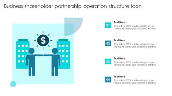 Business Shareholder Partnership Operation Structure Icon Ppt File Example File PDF