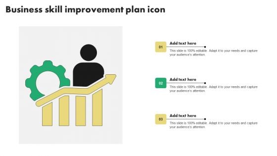 Business Skill Improvement Plan Icon Demonstration PDF
