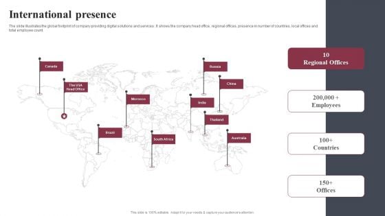 Business Software Development Company Profile International Presence Brochure PDF