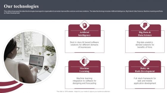 Business Software Development Company Profile Our Technologies Template PDF Business Software Development Company Profile Our Technologies Template PDF