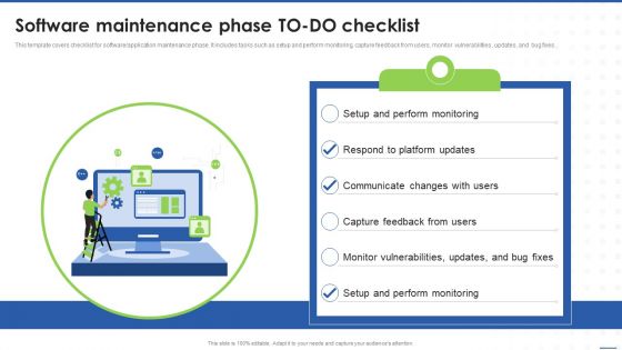 Business Software Playbook Software Maintenance Phase TO DO Checklist Summary PDF