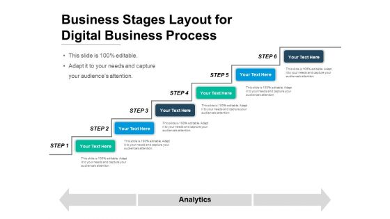 Business Stages Layout For Digital Business Process Ppt PowerPoint Presentation Model Graphics Design PDF