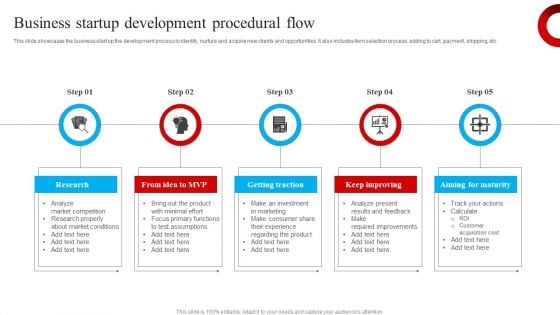 Business Startup Development Procedural Flow Microsoft PDF