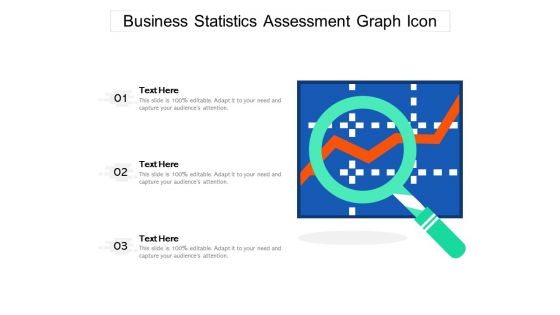 Business Statistics Assessment Graph Icon Ppt PowerPoint Presentation Slides Background Images PDF