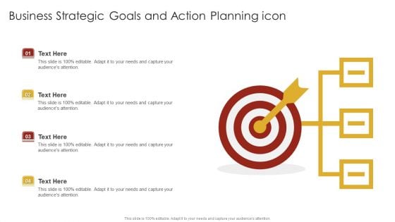 Business Strategic Goals And Action Planning Icon Topics PDF