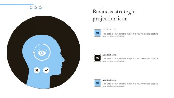 Business Strategic Projection Icon Background PDF