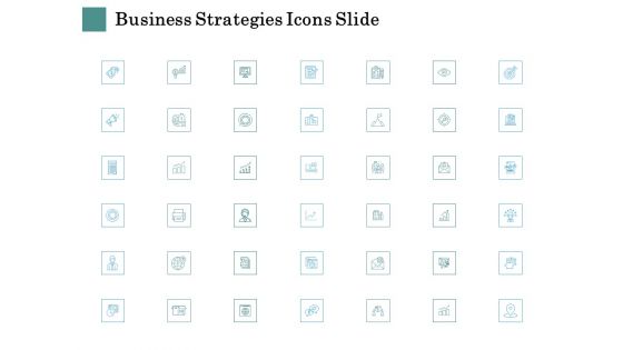 Business Strategies Icons Slide Ppt Gallery Grid PDF