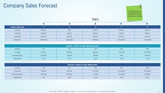 Business Strategy Development Process Company Sales Forecast Microsoft PDF