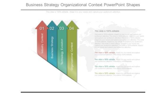 Business Strategy Organizational Context Powerpoint Shapes