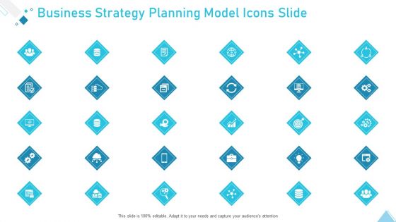 Business Strategy Planning Model Icons Slide Ppt Show Outfit PDF