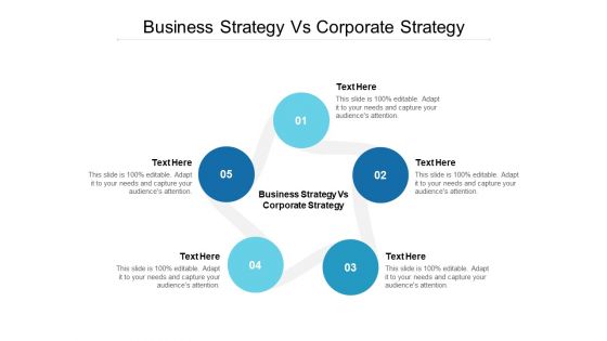 Business Strategy Vs Corporate Strategy Ppt PowerPoint Presentation Slides Backgrounds Cpb