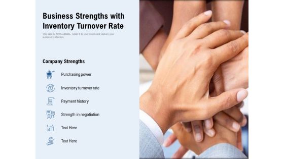 Business Strengths With Inventory Turnover Rate Ppt PowerPoint Presentation Model Styles PDF