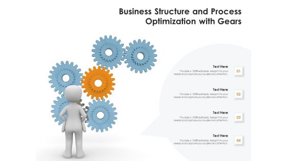 Business Structure And Process Optimization With Gears Ppt PowerPoint Presentation Gallery Graphics Design PDF