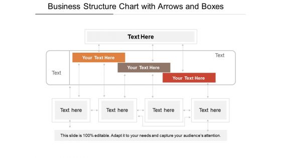 Business Structure Chart With Arrows And Boxes Ppt PowerPoint Presentation Gallery Visuals PDF