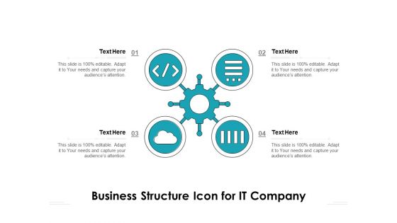 Business Structure Icon For IT Company Ppt PowerPoint Presentation Gallery Templates PDF