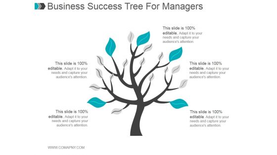 Business Success Tree For Managers Ppt PowerPoint Presentation Introduction