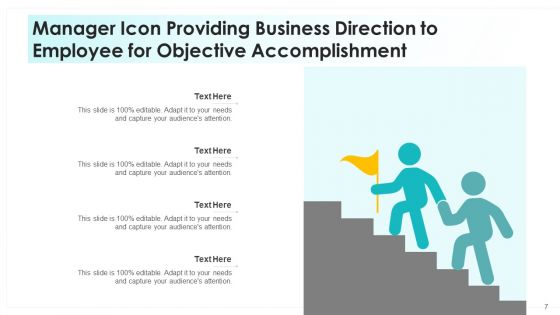 Business Supervision Icon Direction Ppt PowerPoint Presentation Complete Deck With Slides