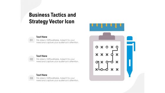 Business Tactics And Strategy Vector Icon Ppt PowerPoint Presentation Gallery Introduction PDF
