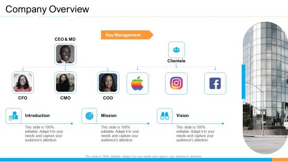 Business Takeover Plan For Inorganic Growth Company Overview Sample PDF