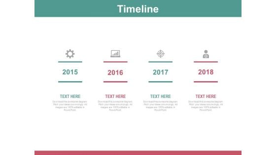 Business Target Analysis Timeline With Year Tags Powerpoint Slides