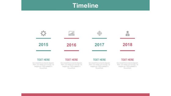 Business Target Analysis Timeline With Year Tags Powerpoint Slides