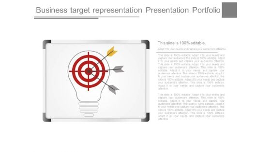 Business Target Representation Presentation Portfolio