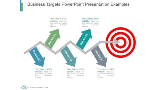 Business Targets Powerpoint Presentation Examples