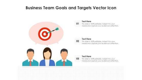 Business Team Goals And Targets Vector Icon Ppt PowerPoint Presentation Portfolio Graphics Tutorials PDF