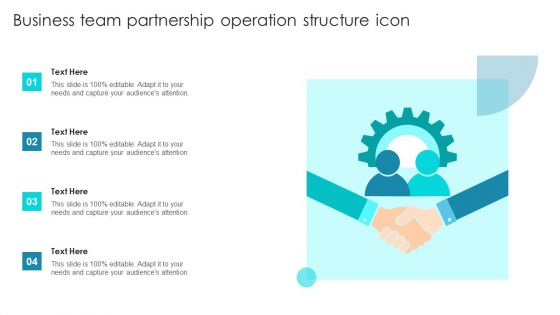 Business Team Partnership Operation Structure Icon Ppt Inspiration Images PDF