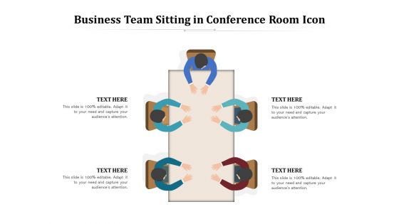 Business Team Sitting In Conference Room Icon Ppt PowerPoint Presentation File Picture PDF